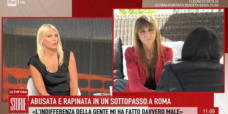 Una donna violentata a Roma, la sua testimonianza a Storie Italiane