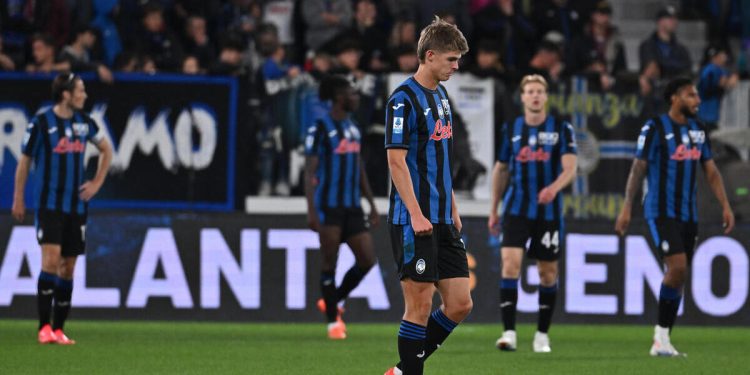 Video Atalanta Celtic - La delusione dei calciatori dell'Atalanta (Foto ANSA)