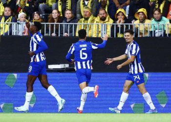 Il Porto esulta in Europa League (Foto ANSA)