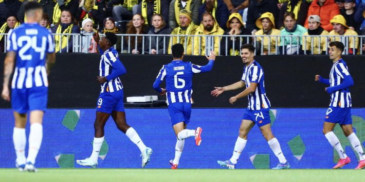 Il Porto esulta in Europa League (Foto ANSA)