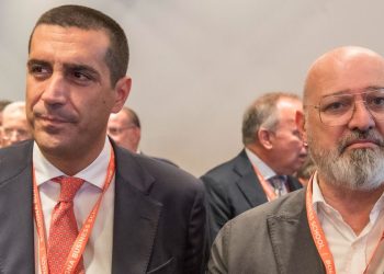 Michele De Pacale, sindaco di Ravenna (s) con Stefano Bonaccini, europarlamentare PD (Ansa)