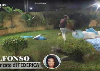 Alfonso furioso a Temptation Island 2024 (screen da TV)