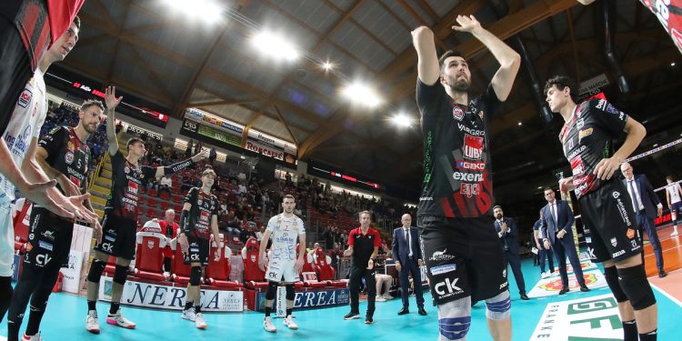 La Lube Civitanova in campo (da legavolley.it)