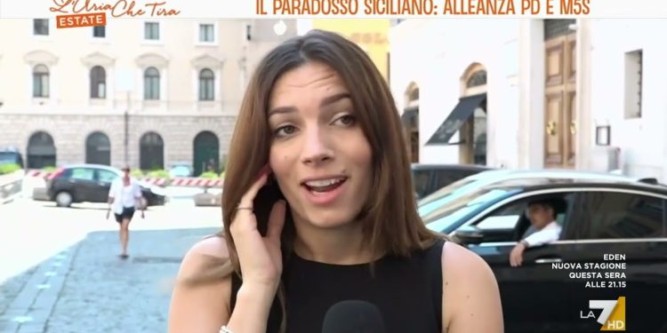 Vittoria Baldino, screen da La7