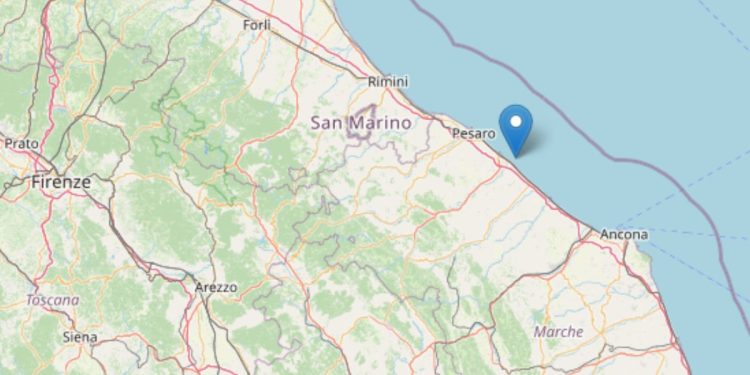 Terremoto oggi a Pesaro Urbino