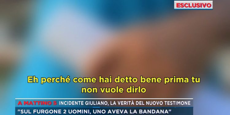 La testimonianza di Mattino 5 sull'incidente di Giuliano, figlio di Pierina Paganelli