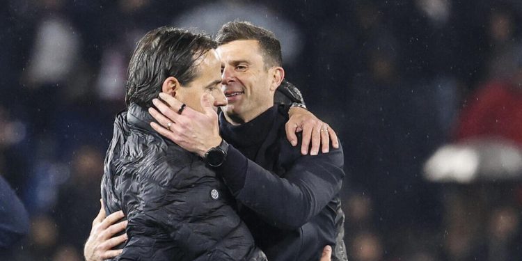 Simone Inzaghi e Thiago Motta tornano a incrociarsi in Inter Juventus (Foto ANSA)