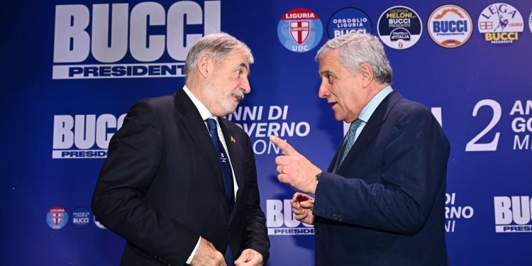 Tajani e Bucci, Regionali Liguria 2024