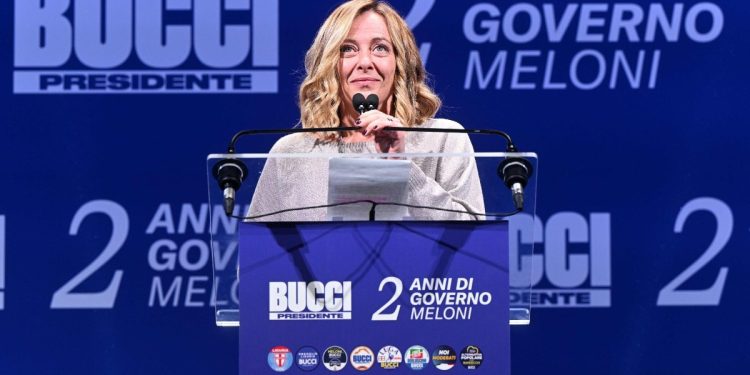 Meloni con Bucci, Regionali Liguria 2024