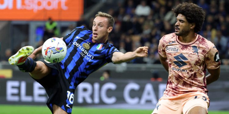 Davide Frattesi e Saul Coco in Inter Torino (Foto ANSA)