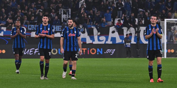 L'Atalanta in Champions League a Glasgow (Foto ANSA)