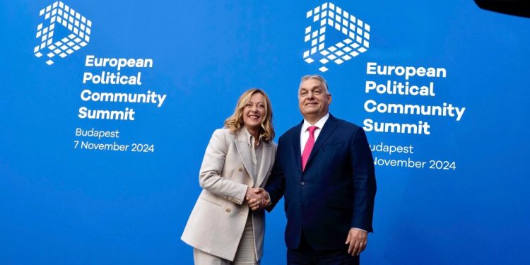 Meloni e Orban, summit EPC