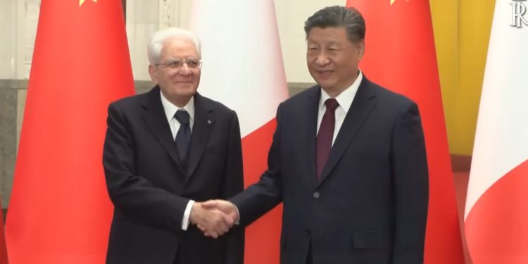 Sergio Mattarella e Xi Jinping