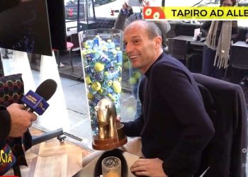 Massimiliano Allegri a Striscia la Notizia, screen da Canale 5