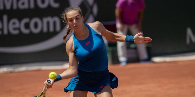 Lucia Bronzetti in azione (Foto ANSA)