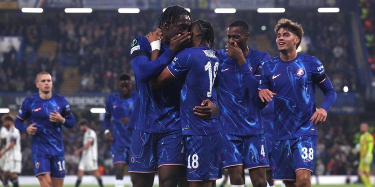 Il Chelsea esulta in Conference League (Foto ANSA)