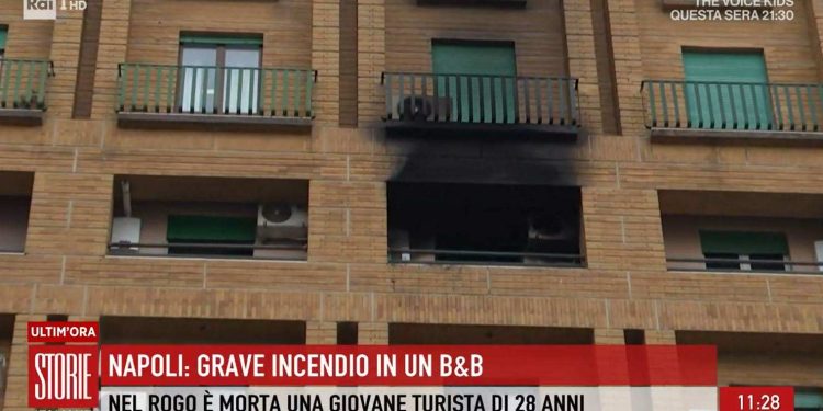 Incendio a B&B Napoli (Foto: Storie Italiane)