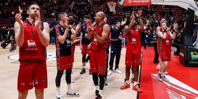 L'Olimpia Milano ringrazia i suoi tifosi (da facebook.com/OlimpiaMilano1936)