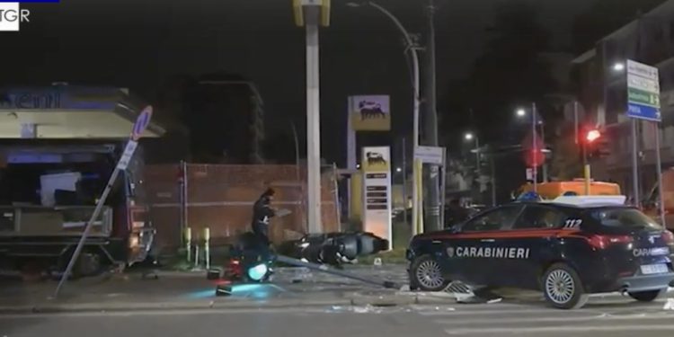 Il luogo dell'incidente mortale del giovane egiziano Ramy (Foto: Tgr Lombardia)