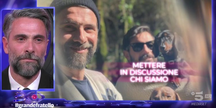 Luca Calvani, messaggio del compagno Alessandro al GF 2024 (Foto: screen Mediaset Infinity)