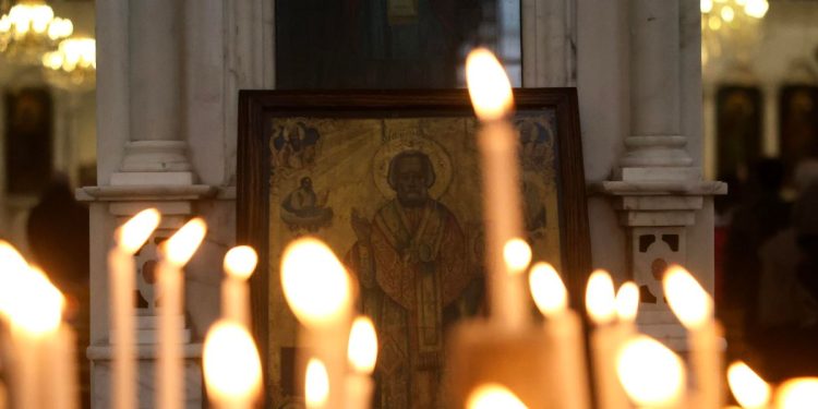 In Siria, nella Cattedrale mariamita di Damasco (Ansa)