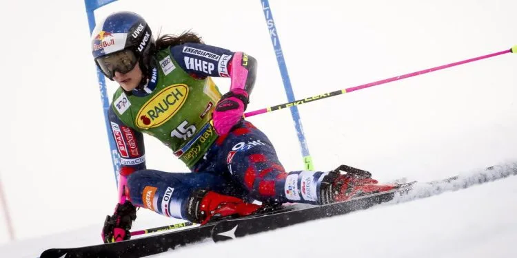 Zrinka Ljutic in azione a Semmering (Foto ANSA)