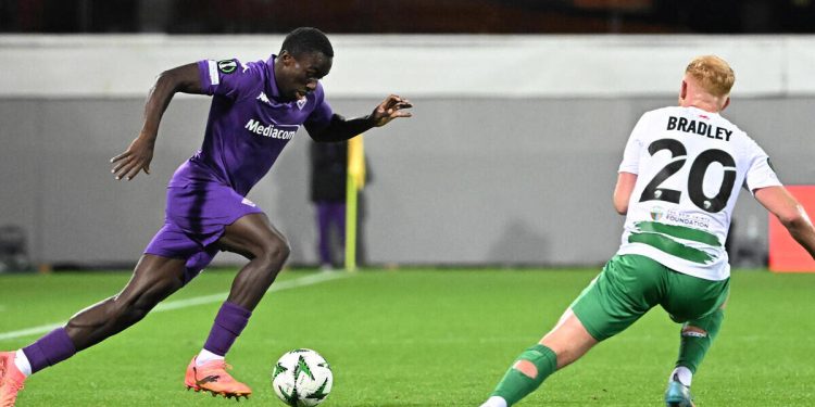 Michael Kayode in Conference League con la Fiorentina (Foto ANSA)