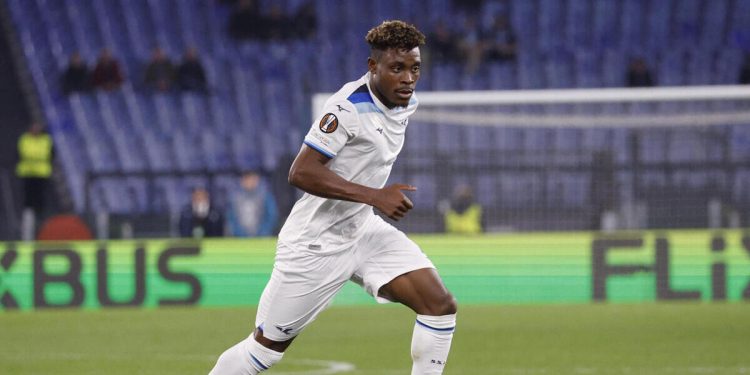 Fisayo Dele-Bashiru con la Lazio in Europa League (Foto ANSA)